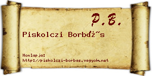 Piskolczi Borbás névjegykártya